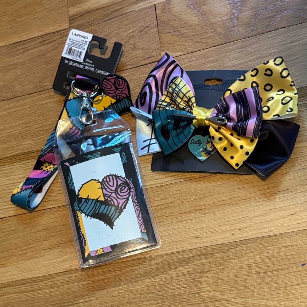 NWT Set of 2 - Disney Sally Lanyard & Hair Bow Set